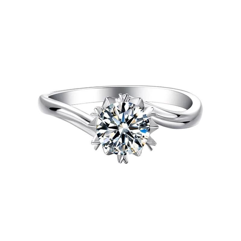 Classic Twist design with 1 CT Moissanite Diamond Ring (1)